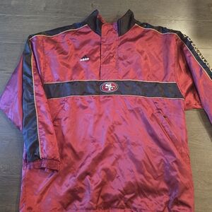 Adidas Men's Red and Black Windbreaker